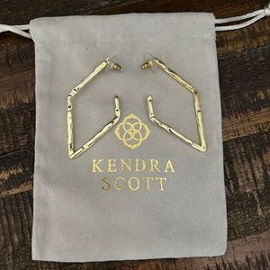 Kendra Scott Large Gold Diamond Shape Hoop Earrings